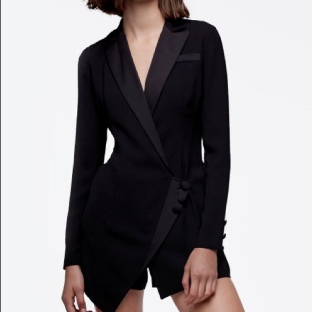 Daya by Zendaya Black Blazer Jumpsuit XXL